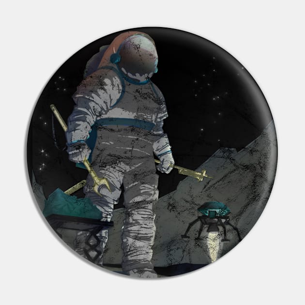 Distressed NASA Recruitmant Poster Pin by Slightly Unhinged