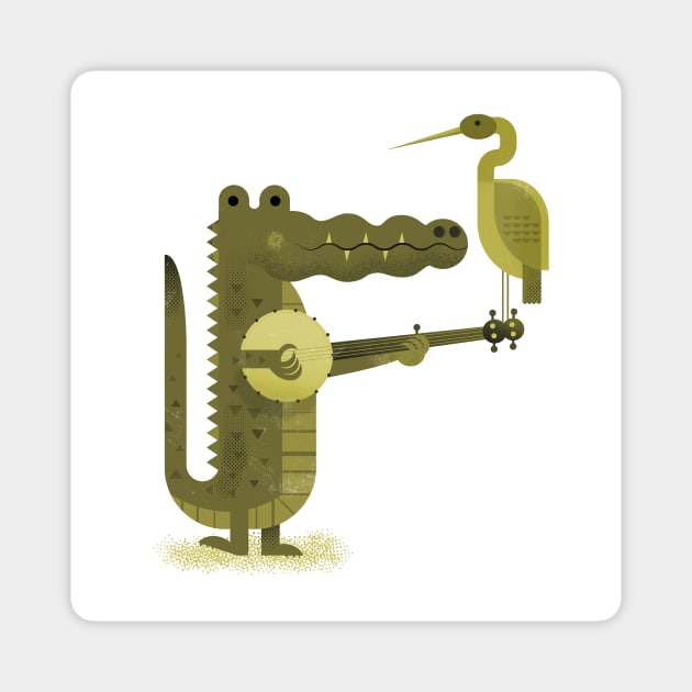 Croc and Stork Magnet by Gareth Lucas