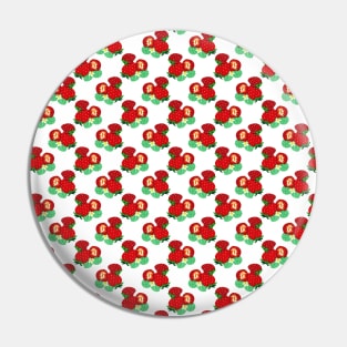 Strawberries and Blossoms Pattern Pin