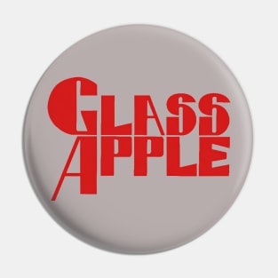 Glass Apple Topeka (front/back) Old (sm) & New on back Pin