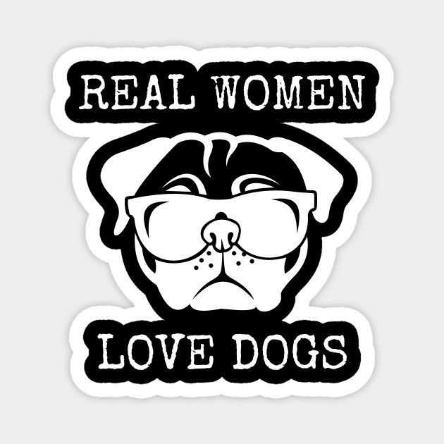 Real Women Love Dogs Dog Lover Magnet by Crazy Shirts