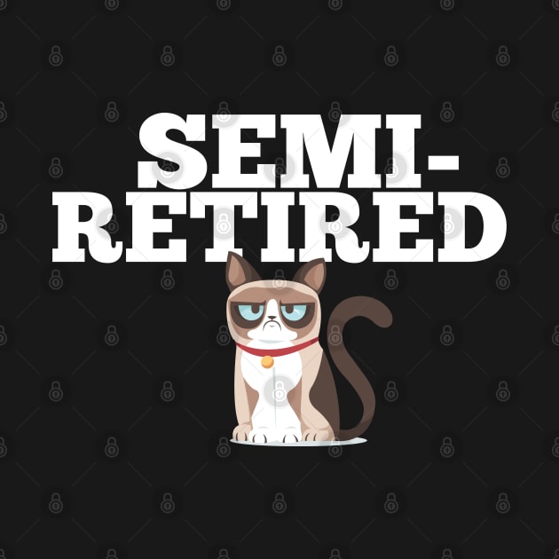 Semi-Retired Crazy Cat Sarcastic Retirement Party Office Planner by Funny Stuff Club