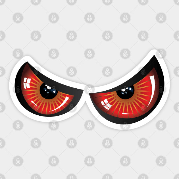 Red Evil Eyes Red Eyes Sticker Teepublic