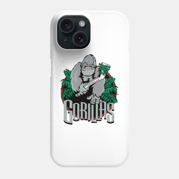 Defunct Amarillo Gorillas Hockey Phone Case by LocalZonly