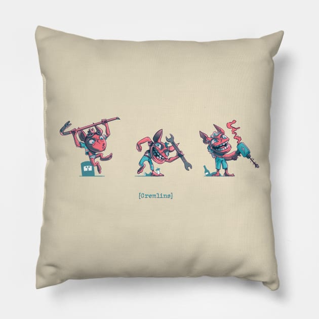 Gremlins Pillow by kyl_armstrong