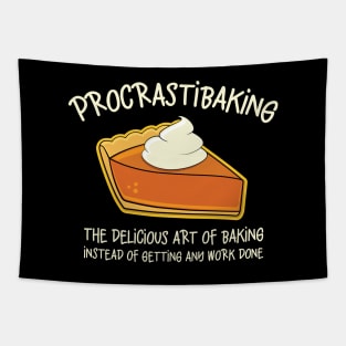 Procrastibaking Funny Baking Graphic Tapestry