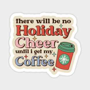 Funny Retro Coffee Holiday Cheer Christmas Magnet