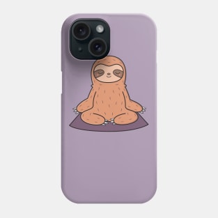 Lazy Kawaii Cute Sloth Loves Yoga Phone Case