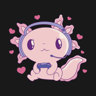 Gaming with Heart: The Lovely Gamer Axolotl T-Shirt