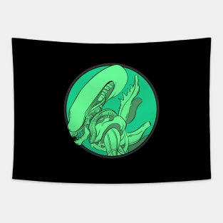 Alien Xenomorph Green Tapestry