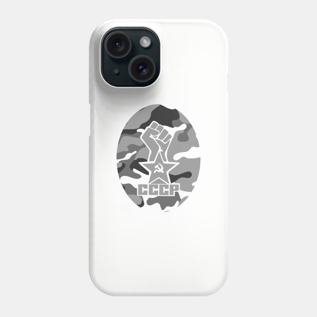 CCCP - Iron Fist Camo Grey Phone Case by GR8DZINE