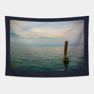 Winter Lake Garda at Castelletto Tapestry