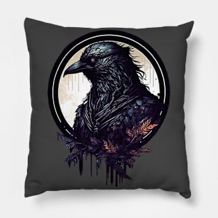 Gothic Raven Pillow