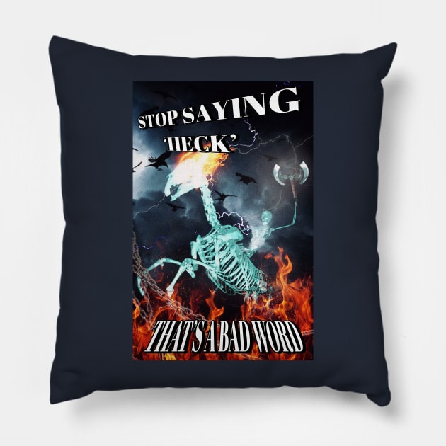 Stop Cussing Pillow by clownshop