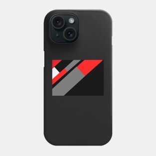 Red, Black, and White and Grey Pattern Phone Case