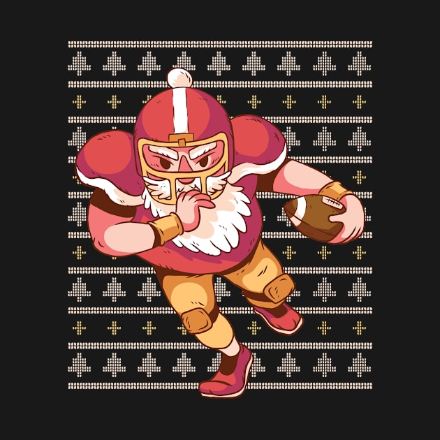 Run Santa Run, A Funny Gift For Any Football Fan by BamBam