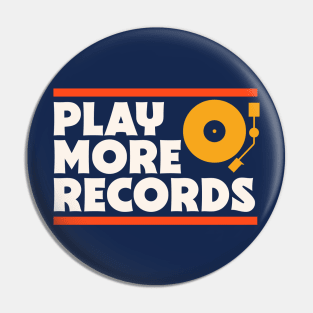 Play More Records // Music Lover // Vinyl Junkie // Record Collector Pin