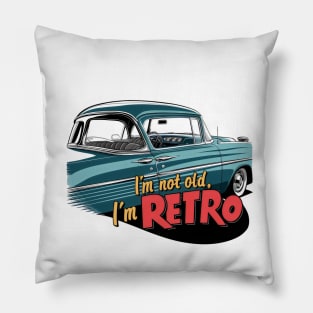 "Retro Revival: Classic Car Vintage Vibes" - I,m Not Old Pillow