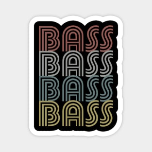 Retro BASS - Bass Guitar Player / Bassist Gift Magnet