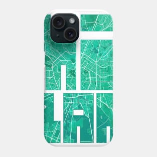 Milan, Italy City Map Typography - Watercolor Phone Case