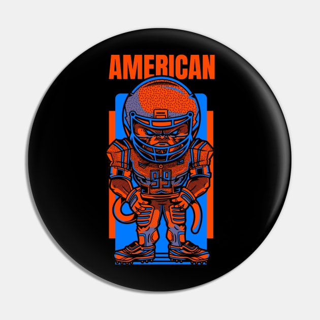 American Football / Urban Streetwear / Football / Football Fan / Football Player Pin by Redboy