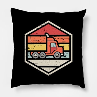 Retro Badge Truck Pillow