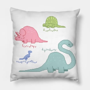 Pixel Art Dinosaur Pillow