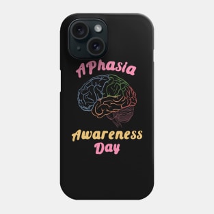Global Celebrating Aphasia Awareness Day Love Your Brain Phone Case