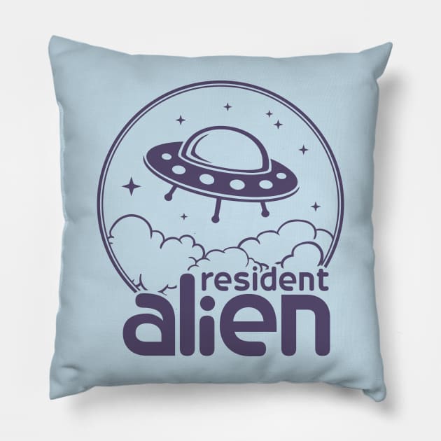 Resident Alien UFO Pillow by Vault Emporium