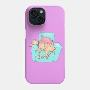 snoozing greyhound Phone Case