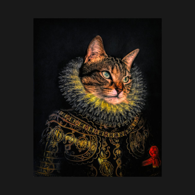 Cat Pet Classic Royal Oil Painting Cat Royal Portrait Kids T