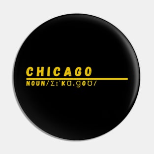 Word Chicago Pin