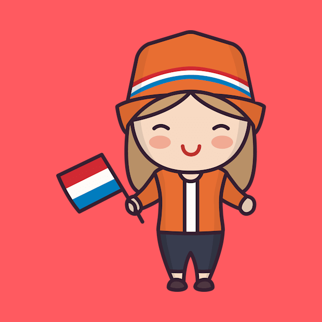 Cute Patriotic Dutch Girl by SLAG_Creative