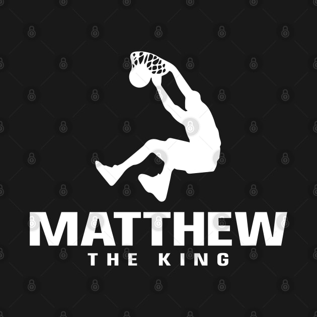 Matthew Custom Player Basketball Your Name The King by Baseball Your Name