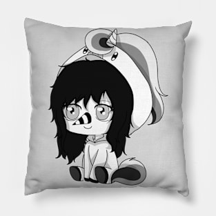 creepypasta unicorn (laughing jill) Pillow