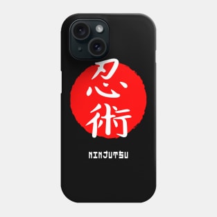 Ninjutsu martial art sport Japan Japanese kanji words character 222 Phone Case