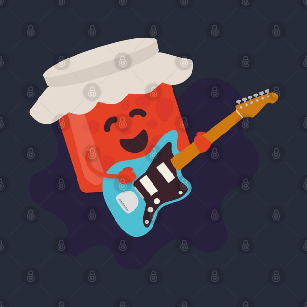 Jam Play Electric Guitar | Gift Ideas | Music Puns by Fluffy-Vectors