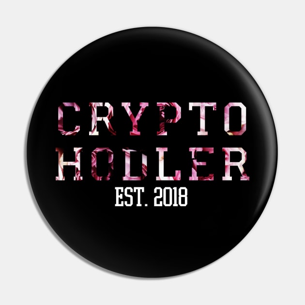 Floral - Crypto Hodler Pin by felixbunny