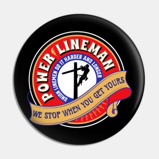 Union Lineman Pin