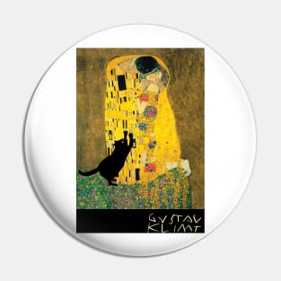 klimt&#39;s the kiss with cat added Pin