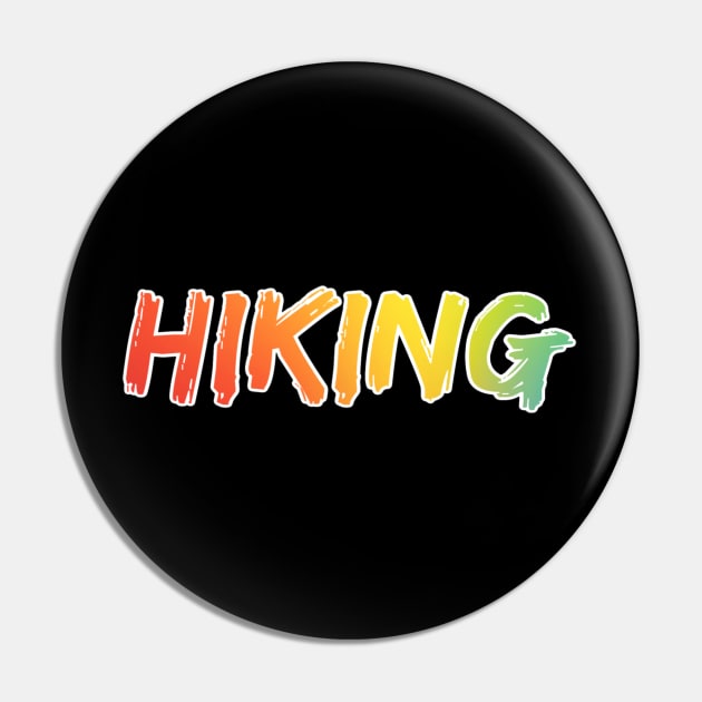 Rainbow Tie Dye Hiking Design Pin by DesignsbyZazz