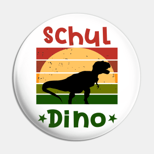 Schuldino Dinosaurier Schulbeginn T shirt Pin