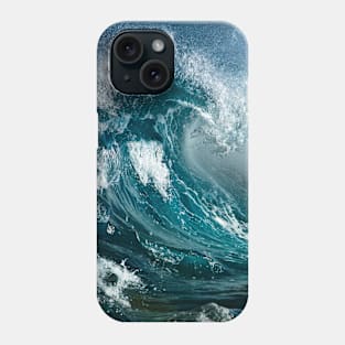 Oceanic Blue Wave, Part I Phone Case