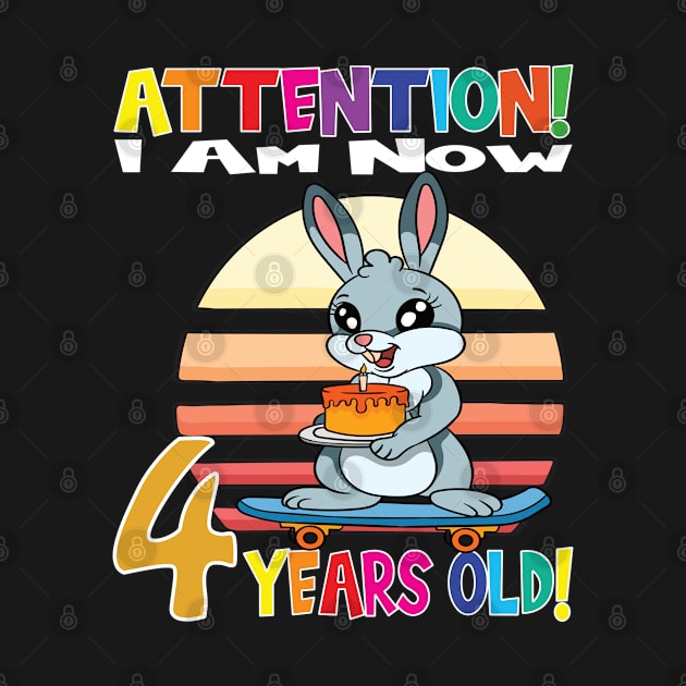 Rabbit Birthday I Am Now 4 Years Old by MzumO