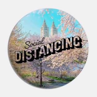 Social Distancing New York Pin