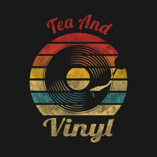 Tea and Vinyl Retro Vintage Music T-Shirt