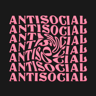 antisocial swirl in pastel pink T-Shirt