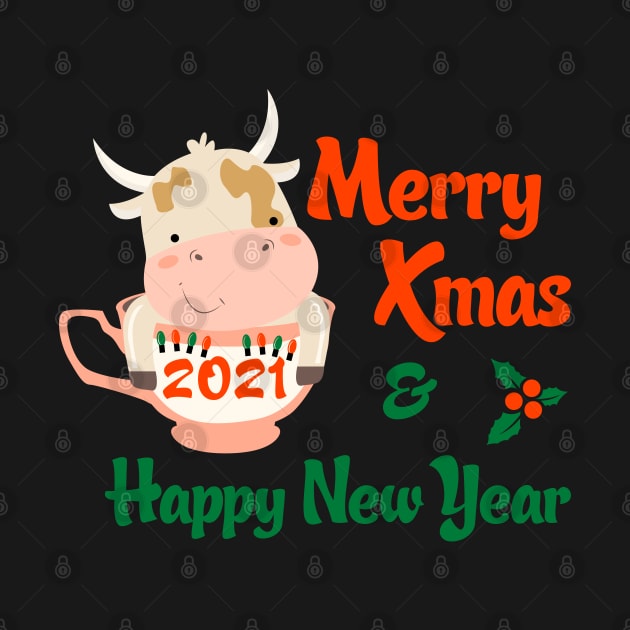 Merry Xmas and happy new year bull talisman by Doswork