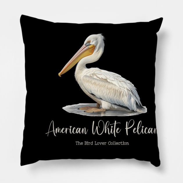 American White Pelican - The Bird Lover Collection Pillow by goodoldvintage