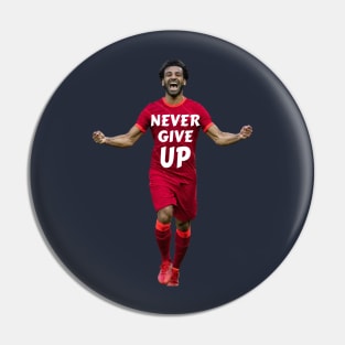 Mo Salah Never Give Up Pin